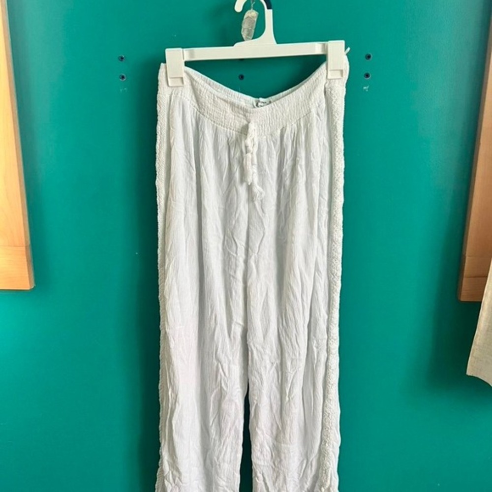 Salt + Lemon white boho pants (size XL)